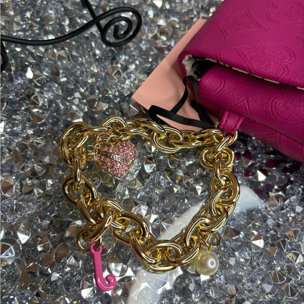 Juicy Couture Raspberry Tart Mini Wristlet NWT - Picture 9 of 13